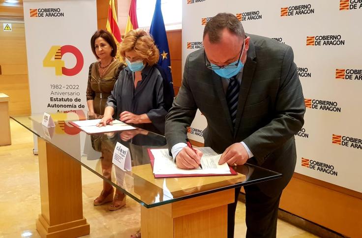 Firma del convenio entre Ciudadanía y las entidades 3ymás, Amasol y CERMI