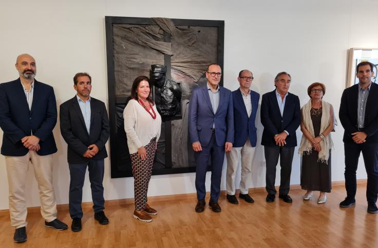 Inauguración de la exposición de Rafael Canogar en Bodega Enate