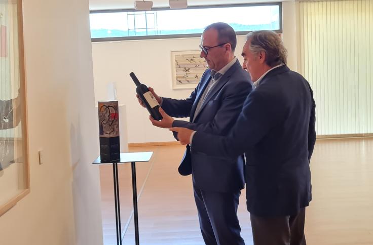 Inauguración de la exposición de Rafael Canogar en Bodega Enate