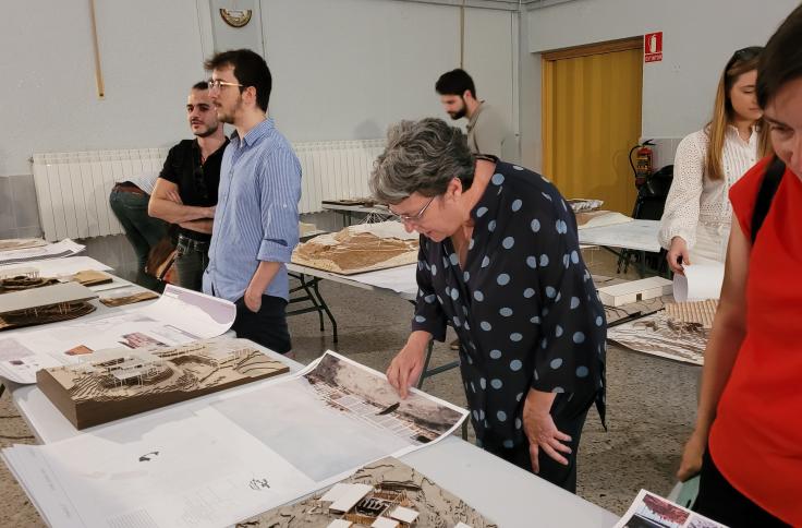 Proyectos del alumnado de Arquitectura para cubrir el yacimiento de Contrebia Belaisca, en Botorrita