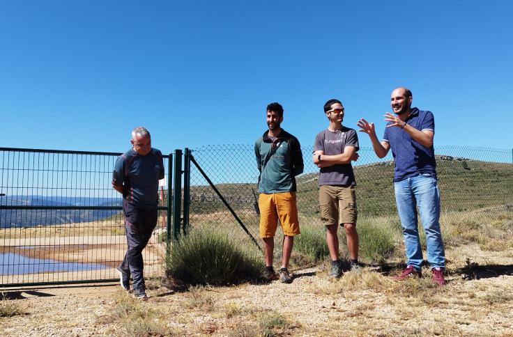 Diego Bayona, durante la suelta de quebrantahuesos en el Maestrazgo de Teruel.