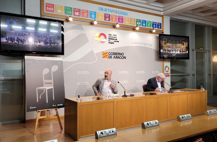 Víctor Lucea y José María Turmo en la presentación de la II Temporada de Lírica y Danza