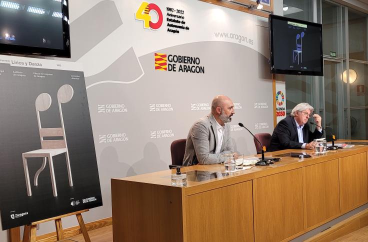 Víctor Lucea y José María Turmo en la presentación de la II Temporada de Lírica y Danza