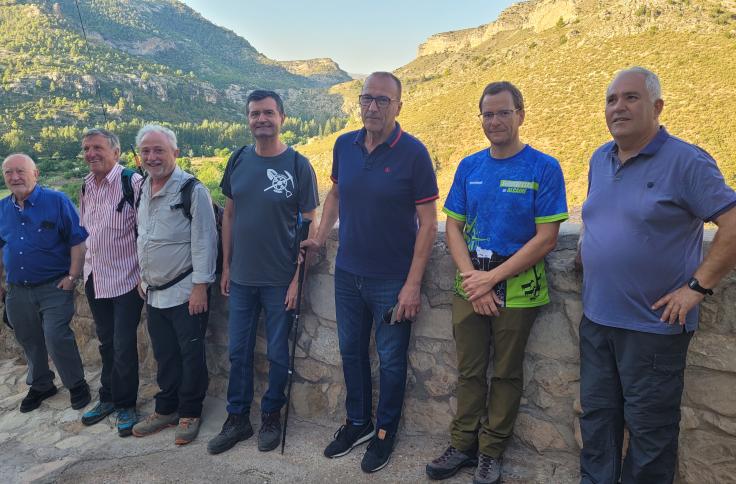 El consejero de Educación, Cultura y Deporte del Gobierno de Aragón, Felipe Faci, en el Parque Cultural del Río Martín