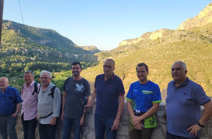 El consejero de Educación, Cultura y Deporte del Gobierno de Aragón, Felipe Faci, en el Parque Cultural del Río Martín