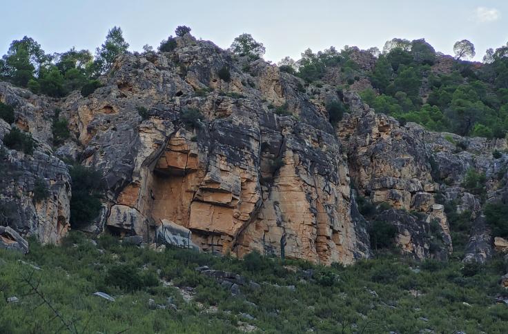 El consejero de Educación, Cultura y Deporte del Gobierno de Aragón, Felipe Faci, en el Parque Cultural del Río Martín
