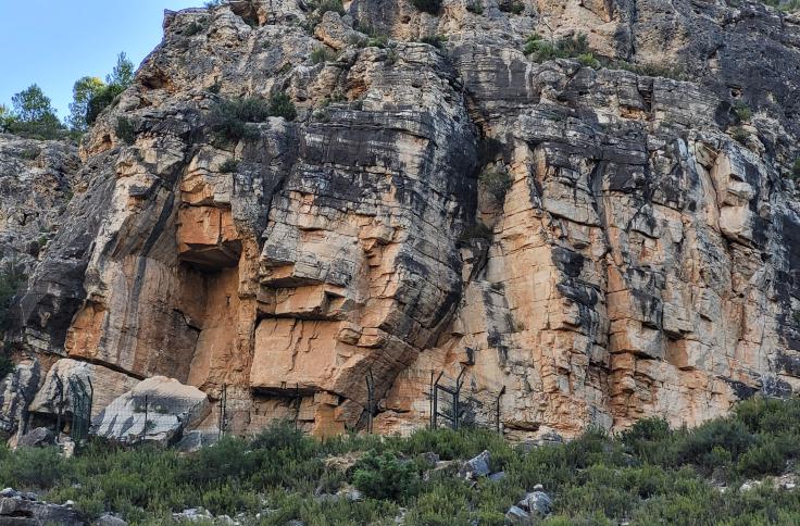 El consejero de Educación, Cultura y Deporte del Gobierno de Aragón, Felipe Faci, en el Parque Cultural del Río Martín
