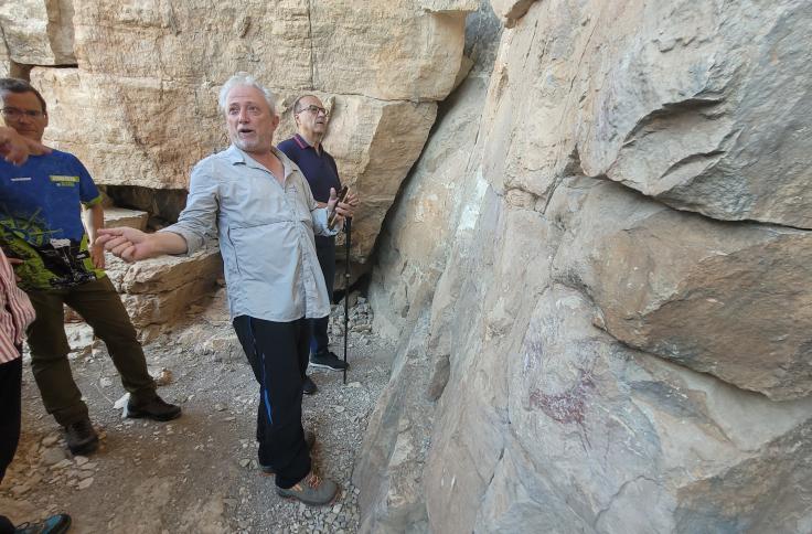 El consejero de Educación, Cultura y Deporte del Gobierno de Aragón, Felipe Faci, en el Parque Cultural del Río Martín