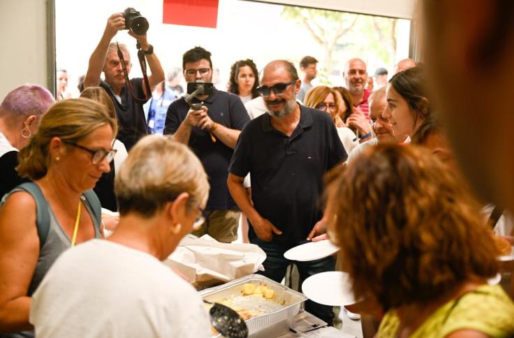 Javier Lambán visita a los afectados del Incendio de Añón de Moncayo