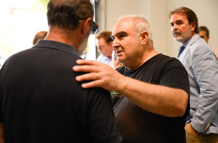Javier Lambán visita a los afectados del Incendio de Añón de Moncayo