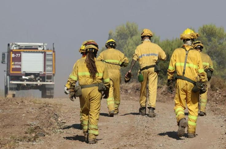 Efectivos en el Incendio Forestal Añón de Moncayo