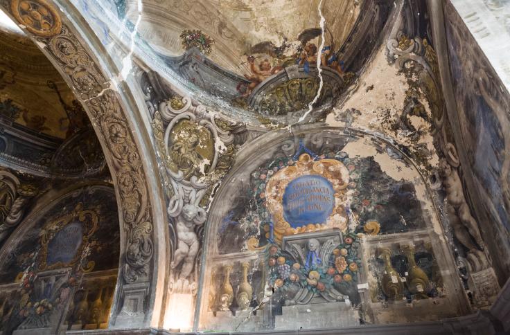 Javier Lambán visita la iglesia de la Mantería