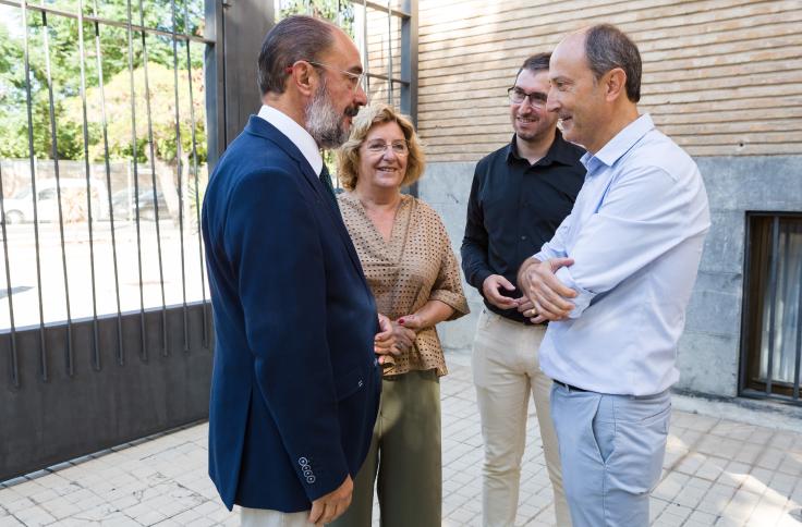 El presidente Javier Lambán visita el fin de obras de la residencia de estudiantes Baltasar Gracián del IAJ