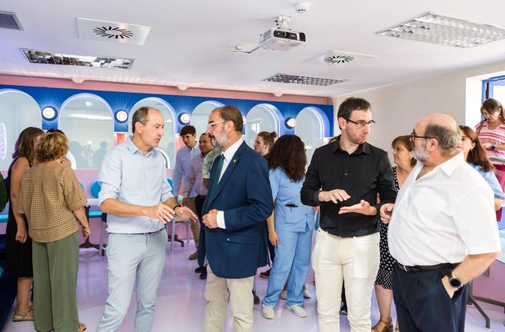 El presidente Javier Lambán visita el fin de obras de la residencia de estudiantes Baltasar Gracián del IAJ