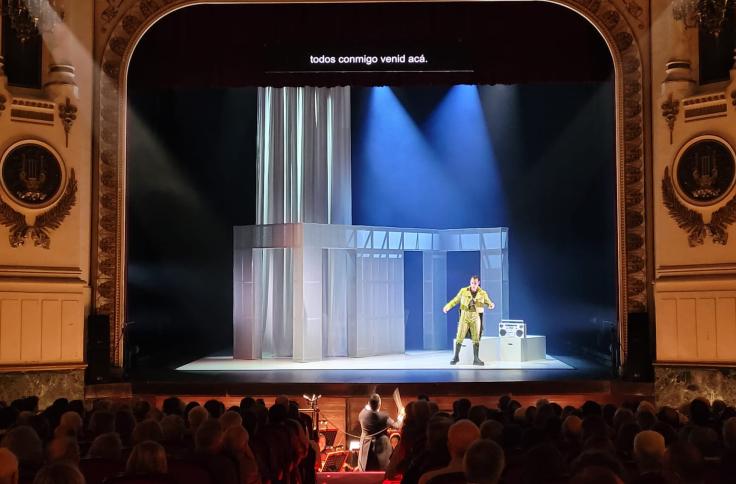 Felipe Faci y Víctor Lucea asiste a la represenación de "El barbero de Sevilla". Teatro Principal de Zaragoza. II Temporada de Lírica y Danza