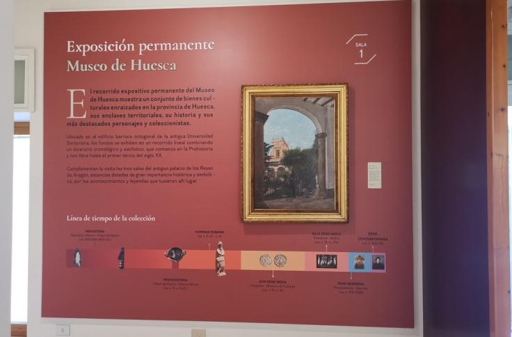 Nuevo panel de recepción del Museo de Huesca