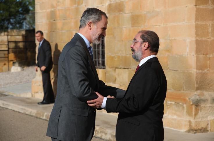 El Rey Felipe VI inaugura en Alcañiz la exposición "Territorios 5X50" en la clausura del 50 aniversario de la UNED