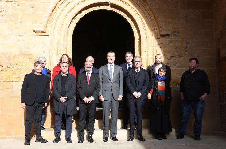 El Rey Felipe VI inaugura en Alcañiz la exposición "Territorios 5X50" en la clausura del 50 aniversario de la UNED