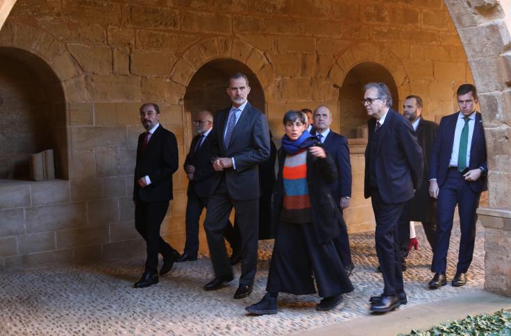 El Rey Felipe VI inaugura en Alcañiz la exposición "Territorios 5X50" en la clausura del 50 aniversario de la UNED