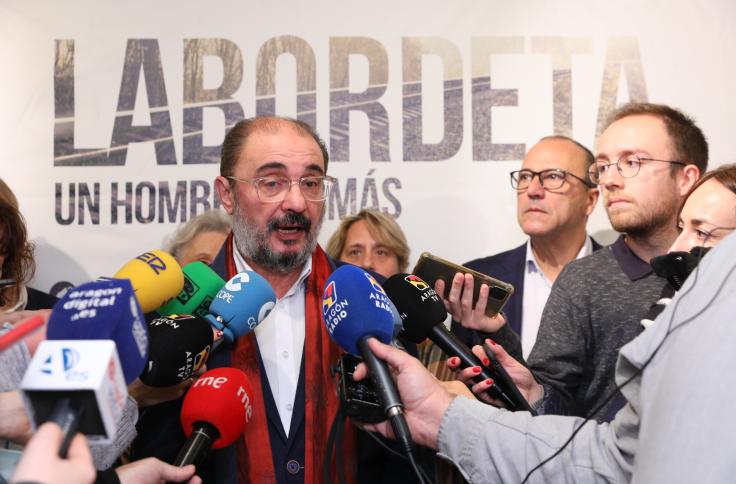 El Presidente de Aragón asiste al acto organizado con motivo del Premio Forqué al documental, Labordeta, un hombre sin más”