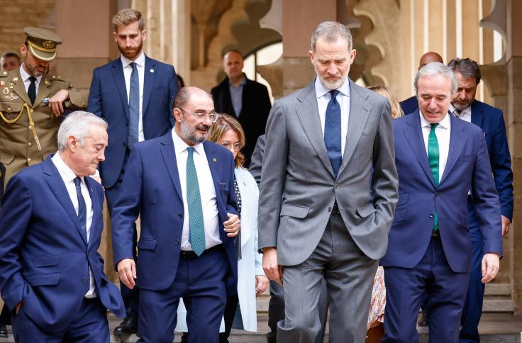 El Rey Felipe VI ha presidido el acto conmemorativo del 25 aniversario de la restauración del Palacio de la Aljafería