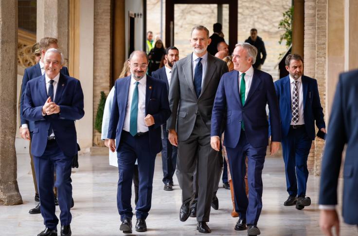 El Rey Felipe VI ha presidido el acto conmemorativo del 25 aniversario de la restauración del Palacio de la Aljafería