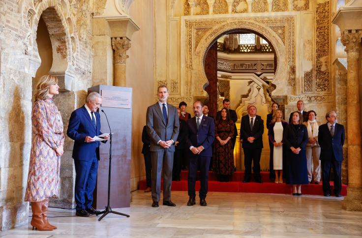 El Rey Felipe VI ha presidido el acto conmemorativo del 25 aniversario de la restauración del Palacio de la Aljafería