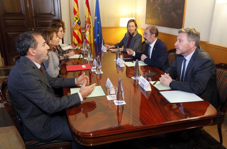 Reunión de trabajo del Gobierno de Aragón y el Ministerio de Transportes, Movilidad y Agenda Urbana