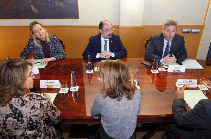 Reunión de trabajo del Gobierno de Aragón y el Ministerio de Transportes, Movilidad y Agenda Urbana