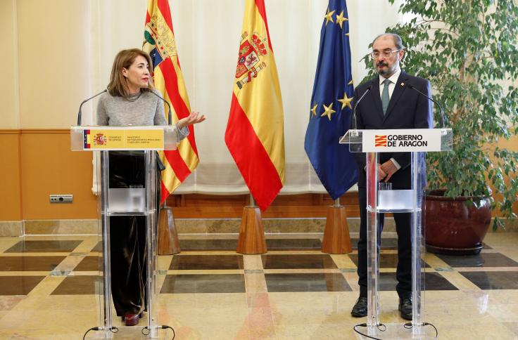 Reunión de trabajo del Gobierno de Aragón y el Ministerio de Transportes, Movilidad y Agenda Urbana
