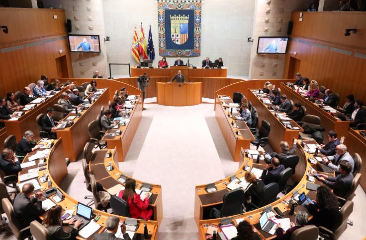 Javier Lambán en Pleno de Cortes