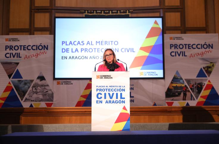 Acto de entrega de placas al Mérito de la Protección Civil en Aragón