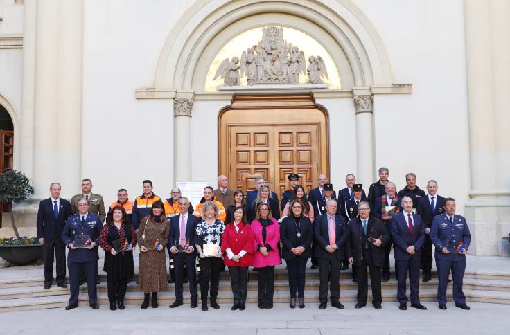 Acto de entrega de placas al Mérito de la Protección Civil en Aragón