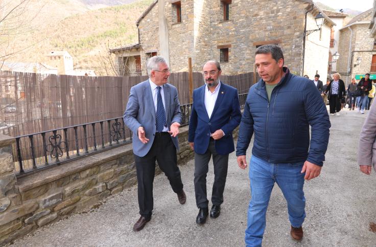 Visita del presidente Lambán a la comarca del Sobrarbe