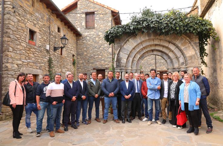 Visita del presidente Lambán a la comarca del Sobrarbe