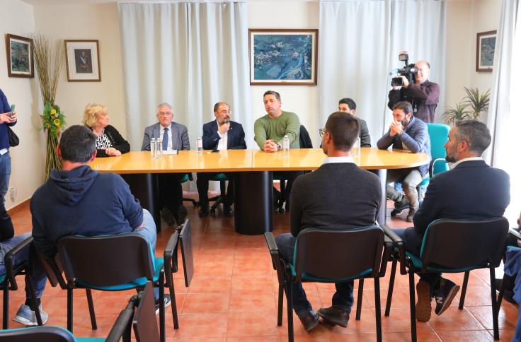 Visita del presidente Lambán a la comarca del Sobrarbe