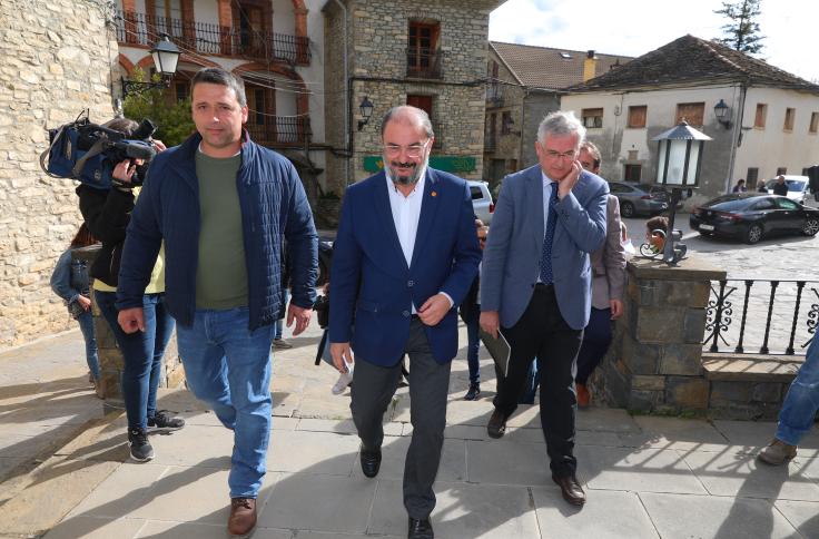 Visita del presidente Lambán a la comarca del Sobrarbe