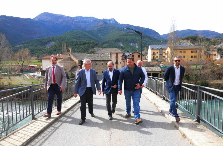 Visita del presidente Lambán a la comarca del Sobrarbe