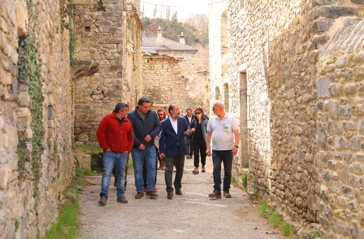 Visita del presidente Lambán a la comarca del Sobrarbe