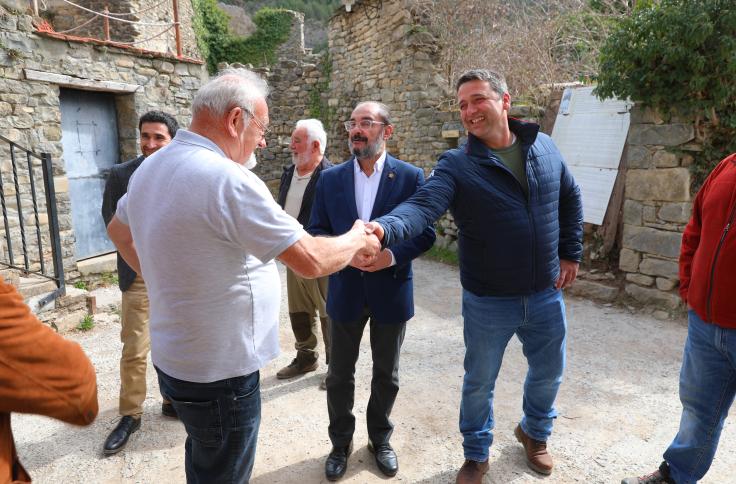 Visita del presidente Lambán a la comarca del Sobrarbe