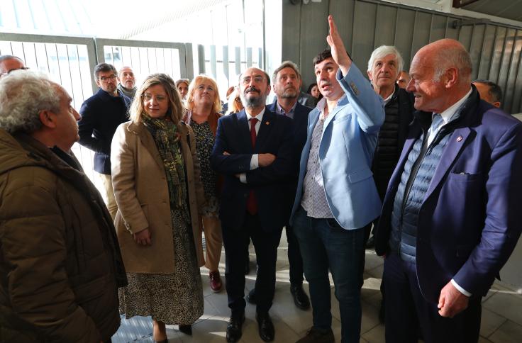 Visita a la obra ferroviaria en Canfranc