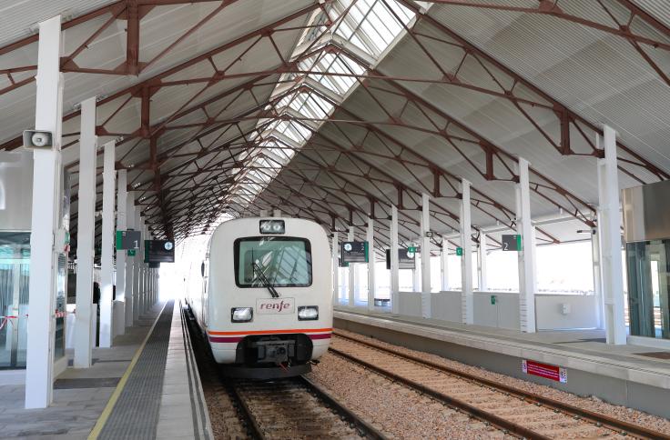 Visita a la obra ferroviaria en Canfranc