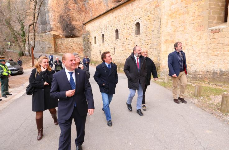 El presidente Javier Lambán en San Juan de la Peña