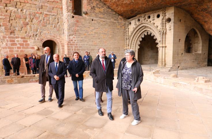 El presidente Javier Lambán en San Juan de la Peña