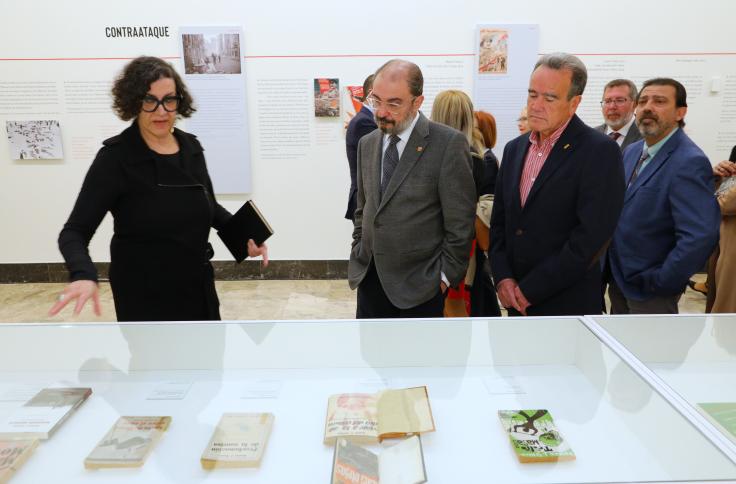 Inauguración de la exposición sobre Ramón J. Sender en el Museo de Zaragoza