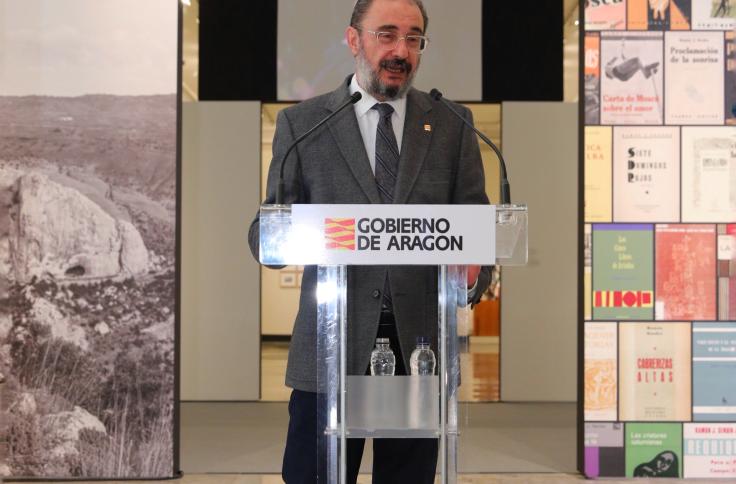 Inauguración de la exposición sobre Ramón J. Sender en el Museo de Zaragoza