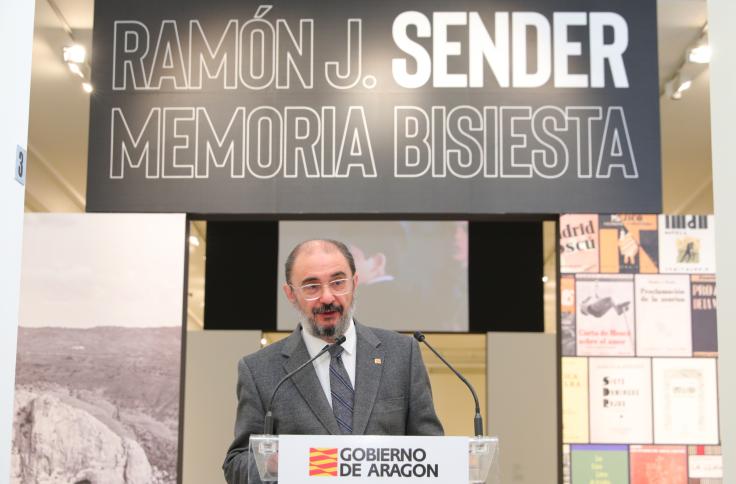 Inauguración de la exposición sobre Ramón J. Sender en el Museo de Zaragoza