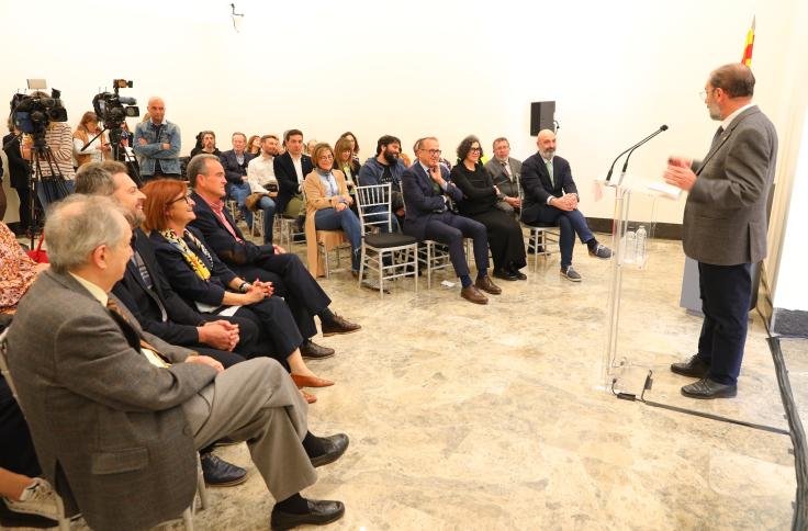 Inauguración de la exposición sobre Ramón J. Sender en el Museo de Zaragoza