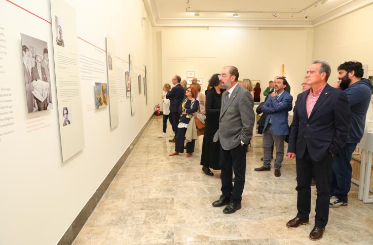 Inauguración de la exposición sobre Ramón J. Sender en el Museo de Zaragoza