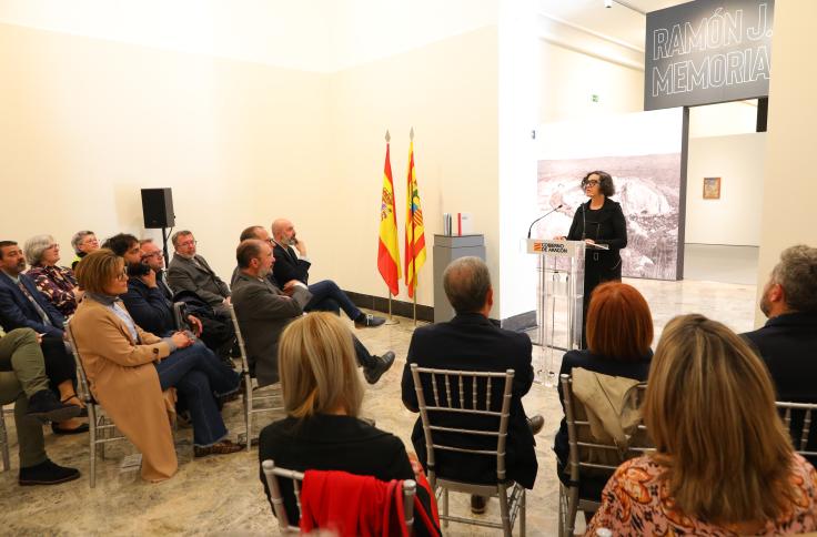 Inauguración de la exposición sobre Ramón J. Sender en el Museo de Zaragoza